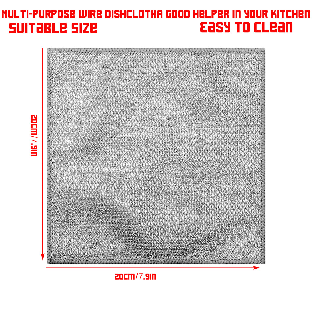 Multipurpose wire dish cloth, durable design. Gentle yet powerful. 2025 New Multipurpose Wire Dish Cloth, Wet and Dry, Reusable Premium Metal Scrub Pad Sponge Cleaning Tool for Home Kitchen