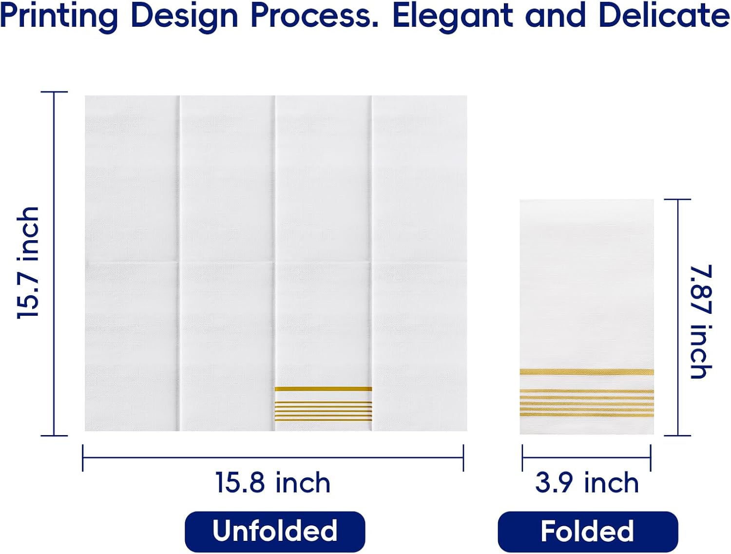 Paper Dinner Napkins, Absorbent Paper Napkins, Premium Quality Guest Towels, 2-Ply Disposable Hand Towels for Thanksgiving, Kitchen, Events, Parties or Events